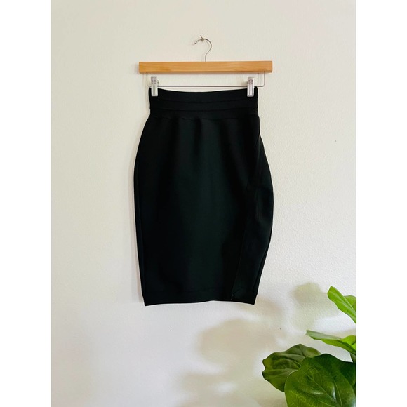 Forever 21 Women's small black pencil skirt with slit - Picture 1 of 10